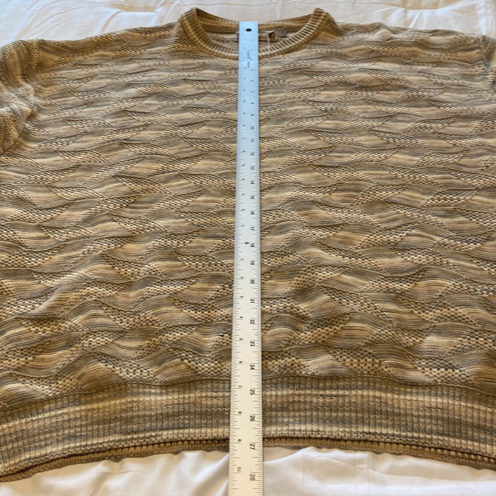 Vintage Textured Knit Sweater XXL Neutral Earth Tone Grandpa Cozy Pre Loved - Picture 11 of 14